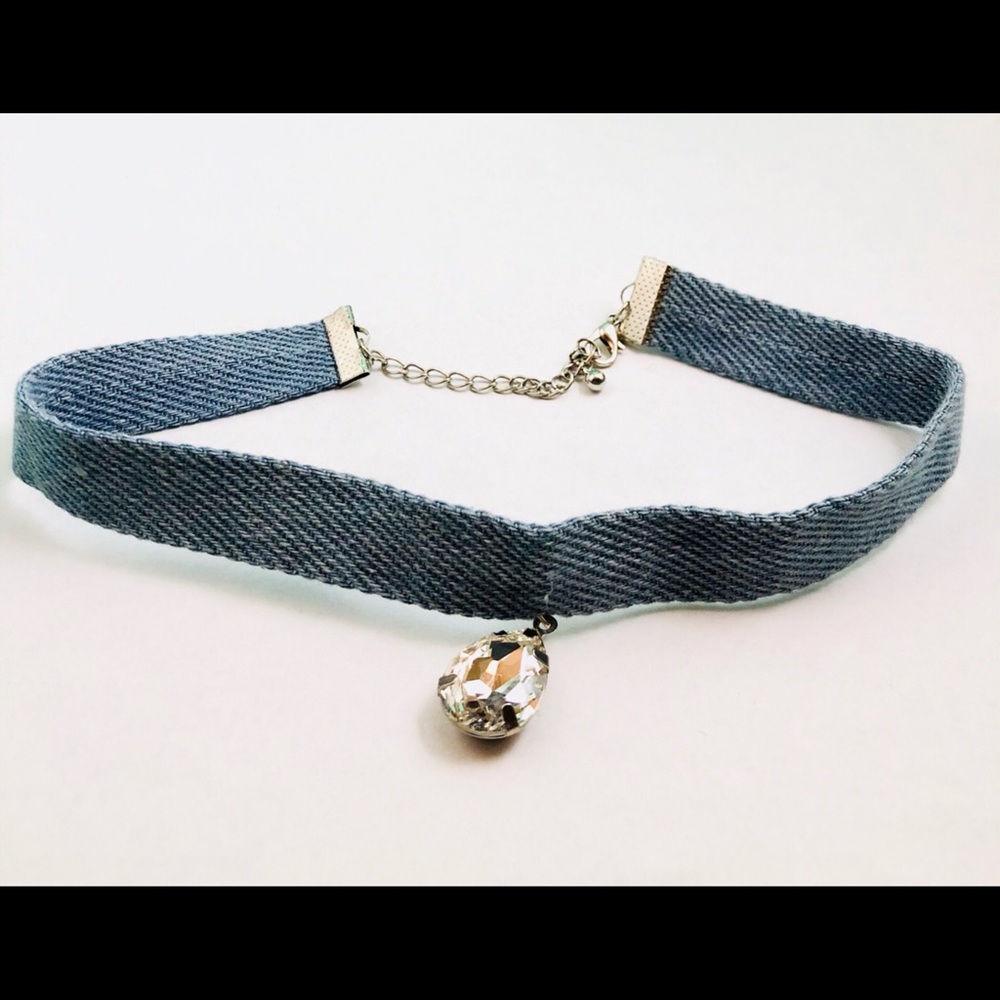Denim pendant Chocker NEW